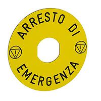 Nút Dừng Khẩn Cấp Tròn 60MM Legend Vàng Có Chức Năng NOT-AUS SCHNEIDER ZBY9630