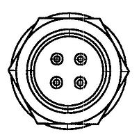Hirose Electric HR10A-7R-4P(73) Connectors 4P RECP SHELL SZ 7 MALE SIL TERM SOLDR