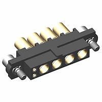 Đầu nối nguồn Datamate 2 Hàng Mix-Tek Đầu nối bấm nữ, Ốc vít lục giác ổ cắm, 2 x tiếp điểm tín hiệu lỗ lớn (22 AWG), 4 x tiếp điểm nguồn 12 AWG Harwin M80-4D10205F2-00-000-04-325