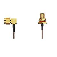 Bộ cáp RF SMA RA Plug2RPSMA STRJck Đảo cực (RP) R Đực IP67/IP68, 3 GHz, 200mm RG178 Nâu GCT (Global Connector Technology) CABLE 252 RF-0200-A-1