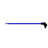 BIVAR SZR4-10.00-F5PYW-6 Flexible Light Pipes with LEDs 10 Inch, Blue Fiber, Yellow Lens