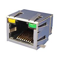 Amphenol Commercial Products RJCSE538F01 Modular RJCSE538F01-8P8CSMTRAshldedWithLEDs