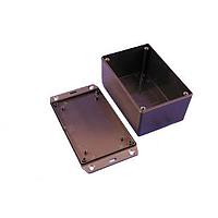 Hộp vỏ ABS có tai bích kèm nắp tai bích kích thước 4.8x3.2x2.2 inch màu đen Hammond Manufacturing 1591XXTSFLBK