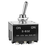 NKK Switches S832/U 고용량 표준 크기 토글 스위치 3PDT ON-ON 나사 단자 30A UL 인증