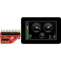 4D Systems gen4-uLCD-50D-CLB-SB-PI 非接触型 5.0インチ gen4 LCDパック for Raspberry Pi with gen4-uLCD-50D-CLB-SB、4D シリアル Pi アダプター + ケーブル