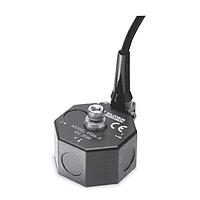 Amphenol Wilcoxon 993A-5 加速度センサーモジュール トップ出口三軸 6 J98 一体型ストレートケーブル付き、ケース絶縁、10-32 キャプティブスクリュー、位置決めピン、鈍角カット、100 mV/g、感度許容差 ±10%