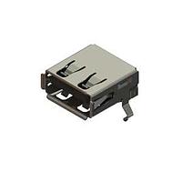 Đầu nối USB Loại A USB Type-A mạ vàng Au góc vuông cách điện PBT màu đen EDAC 690A104-223-021