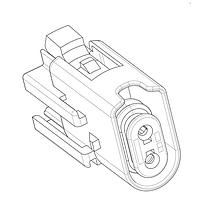 Đầu nối ô tô CONN. 2 chân đực WAT CII - TE Connectivity NP1TA-0002XX