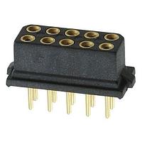 Harwin M80-8501045 Receptacle 5+5 POS DIL FEMALE VERT GOLD
