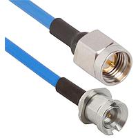 Amphenol SV Microwave MBSMP-085-MSSMA-180 RF Cable Assemblies SMP M BKHD to SMA Straight M 18"Cable