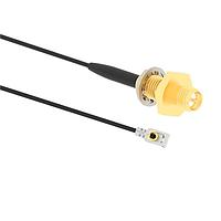Amphenol RF 095-902-586-200 RF Cable Assemblies RF Connector MHF I LK Right Angle Plug to RP-SMA Straight Jack Bulkhead Front Mount IP67 1.13 mm 50 Ohm 200 mm