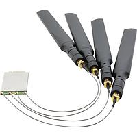 Mô-đun 5G Fibomcom mô-đun 5G Bắc Mỹ M.2 3052 (phiên bản USB) kèm cáp RF dài 180mm và ăng-ten AAEON UP RE-FM5G150NA210
