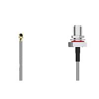 Bộ Cáp RF I-Pex MHF I2SMA STRJck R Mt thép không gỉ IP68/69 Gioăng ORing EPDM 6GHz cáp 100mm 1.13mm GCT (Global Connector Technology) CAB574RF-0100-A-1-E