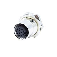 NorComp 859-012-203R004 Connectors IP67 Female M12 Panel Mount 12 Position Straight Solder Cup