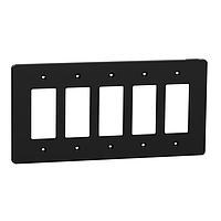 Square D SQWS141005BK Cover Frame 5 GANG MID+ WALL PLATE BK