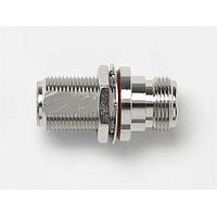 Pomona Electronics 73045 ຕົວແປ RF - ໃນຊຸດ N ຕົວແປ BULKHEAD, ຈໍາເປັນ JACK ເຖິງ JACK, ກົດດັນ