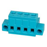 Same Sky (formerly CUI Devices) TBP01P1W-508-04BE Plugs Terminal block, pluggable, w screw lock, 5.08, plug, 4 pole, blue