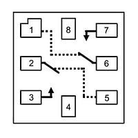 Mạch tích hợp công tắc tương tự RON thấp Điện áp thấp SPST kép Fairchild FSA1256L8X