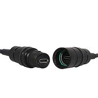 Amphenol LTD SCE2USB-B-07A08-2BPN 迷你USB类型AB连接器 后置螺母安装 黑银色 尺寸08