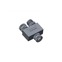 Amphenol LTW SS-050505-FFM-YS001 Circular Metric Connectors Circular Metric Connector, Y Adaptor, Metal, A Coding, 4A, 05 pins, (End 1) Female Female, (End 2) Female Female, (End 3) Male Male, Screw Thread, IP68 Mated