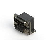 EDAC 663-015-364-051 Dual Port D-Sub Connectors Right-angle Dual Port D-Sub Connector