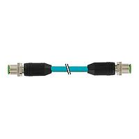 Murrelektronik 7700-51001-S4X1000 Sensor Cables / Actuator Cables M12 male 0 / male 0 shielded X-cod. Gigabit, TPE 4x2x26AWG SF/UTP CAT6a bu UL/CSA, CMR 10m