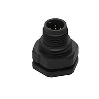 Phích cắm WRCIRC M12 Vít Mã hóa A Thùng hàn bảng nhựa với đai ốc bảng trước M16 Đầu nối đực, cực tính 5 Wurth Elektronik 643110100405