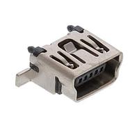 Đầu nối Mini USB loại B MINI USB, LOẠI B, DỌC, THRO Adam Tech MUSB-B5-S-VT-TSMT-CS1-10-PP-T/R