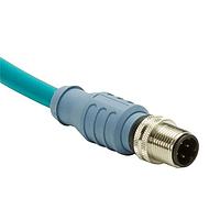 Panduit ICD15T2NTL1M Cat 5e IndustrialNet Cordset - M12 Male D-code,