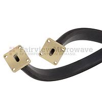 Fairview SMW34TF005-12 WR-34 Twistable Flexible Waveguide in 12 Inch Using UG-1530/U Square Cover Flange With a 22 GHz to 33 GHz Frequency Range