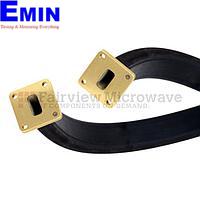 Fairview SMW62TF005-12 WR-62 Twistable Flexible Waveguide in 12 Inch Using UG-1665/U Square Cover Flange With a 12.4 GHz to 18 GHz Frequency Range