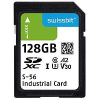 Thẻ Nhớ Công Nghiệp SD Card, S-56, 128 GB, 3D PSLC Flash, -25C đến +85C Swissbit SFSD128GL1AM1TB-E-WK-21P-STD