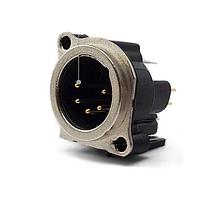 Đầu nối 5 chân XLR, đực, dọc, gắn bảng mạch in, chân nối đất riêng, mặt kim loại Io Audio Technologies IO-XLR5-M-BV