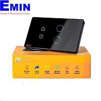 Datic DTSW02MD WiFi Datic 터치 스위치 2 버튼 1 소켓 (Black)