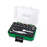 TOPTUL GABW2301 Mini Ratchet Socket & Bit Set (23PCS, 1/4")