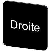 SIEMENS 3SU19000AF160GG0 Labeling Plate, Droite INSCR. LABEL, BLACK 22 X 22MM, DROITE