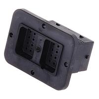 Ổ cắm 24 vị trí, ổ cắm tiếp xúc chân, kích thước 16, chèn ren cho vít khóa, kiểu khóa C, có mặt bích, màu đen Amphenol SINE Systems ARC12-24PC