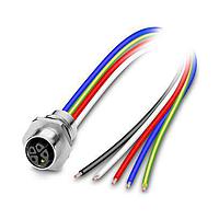 PHOENIX CONTACT 1329944 Sensor Cables / Actuator Cables Front mounting, female, 5-pos, K-code, M16 x 1.5 fastening, 2m, 14AWG