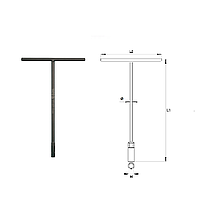 Yato YT-1582 T-type deep socket wrench 19mm