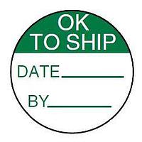 Nhãn và Biển Báo CIRCLE OK TO SHIP Bán theo Gói 200 cái AMP Connectors - TE Connectivity QCC564