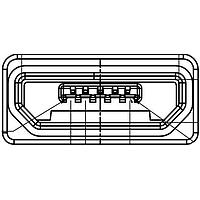 Adam Tech MCR-B-S-RA-TSMT-CS1-WP-T/R Micro USB Type B Connectors MICRO USB, TYPE B, RIGHT ANGLE,