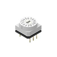 Wurth Elektronik 428527320917 ロータリースイッチ WS-ROSV ロットスイッチ IP67 16ポジション 横型 丸型 矢印 アイボリー
