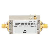 Fairview SLNA-010-40-08-SMA 40 dB Gain 0.8 dB NF Low Noise High Gain Amplifier Operating From 10 MHz to 1,000 MHz with 18 dBm P1dB and SMA