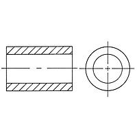RAF Electronic Hardware 1224-10-AL Round 1/2 Rd X 11/16 X .192 ID Round Spacer