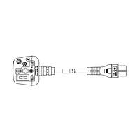 Dây nguồn AC 2.5A/250V UK/SNGAPOR 6FT (1.8m) MÀU ĐEN Volex VC-1734-21-180