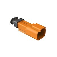 Đế Cắm 2 Vị Trí, Đế Cắm, Chân Cắm, Chống Đứt Dây SR01 (Kín Tiêu Chuẩn), Thân Màu Cam Amphenol SINE Systems AT04-2P-SR01ORG