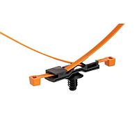 HellermannTyton 156-04065 Cable Ties 2-Piece Cable Tie with Fir Tree Mount, 8.0"L, 6.1 - 7.0 mm Mounting Hole, PA66HIRHS/UV, BK/OG, 500/ctn