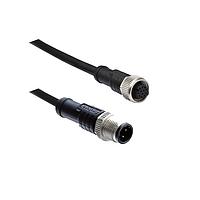 Amphenol LTW MSAP03ML-SAPFL-SB010 Sensor Cables / Actuator Cables M12 Circular Metric Connector, A Code, Plastic, 4A, 03 pins, Male Connector, Male Contact, Straight-to-Straight, Screw Thread, Overmolded Double Ended, Length 10000mm, IP68 / IP69K