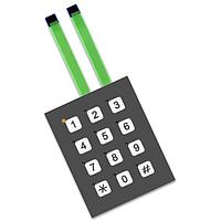 Bàn phím 12 PHÍM MÀNG KHÔNG CHIẾU SÁNG MÀU XÁM NKK Switches FMBP12BF