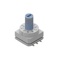 Công tắc xoay WS-ROSV Công tắc xoay IP67 10 vị trí Ngang Mũi tên tròn màu xanh Wurth Elektronik 428521420911